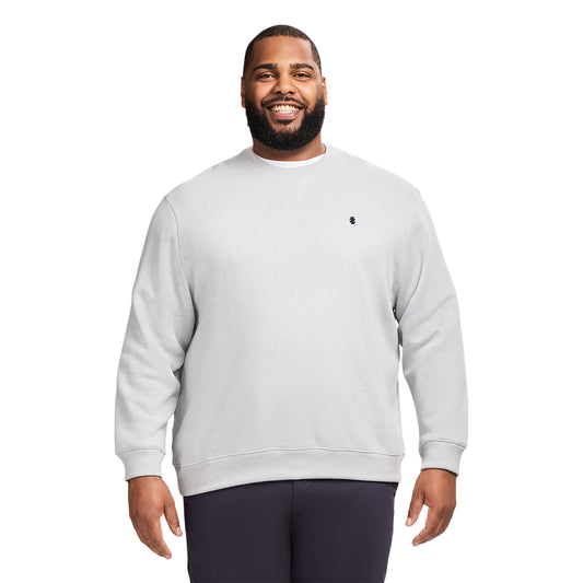 Izod Big & Tall Advantage Performance Crewneck Fleece - Lt Grey Hthr