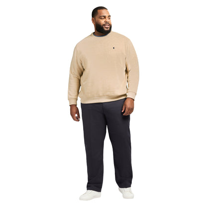 Izod Big & Tall Advantage Performance Crewneck Fleece - Camel Hthr