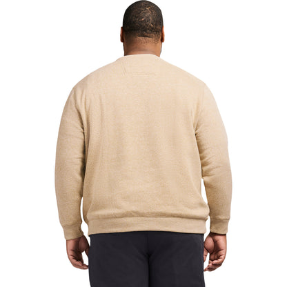 Izod Big & Tall Advantage Performance Crewneck Fleece - Camel Hthr
