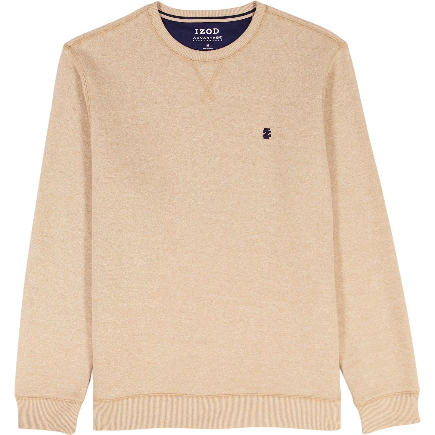 Izod Big & Tall Advantage Performance Crewneck Fleece - Camel Hthr