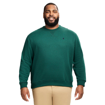 Izod Big & Tall Advantage Performance Crewneck Fleece - Rain Forest