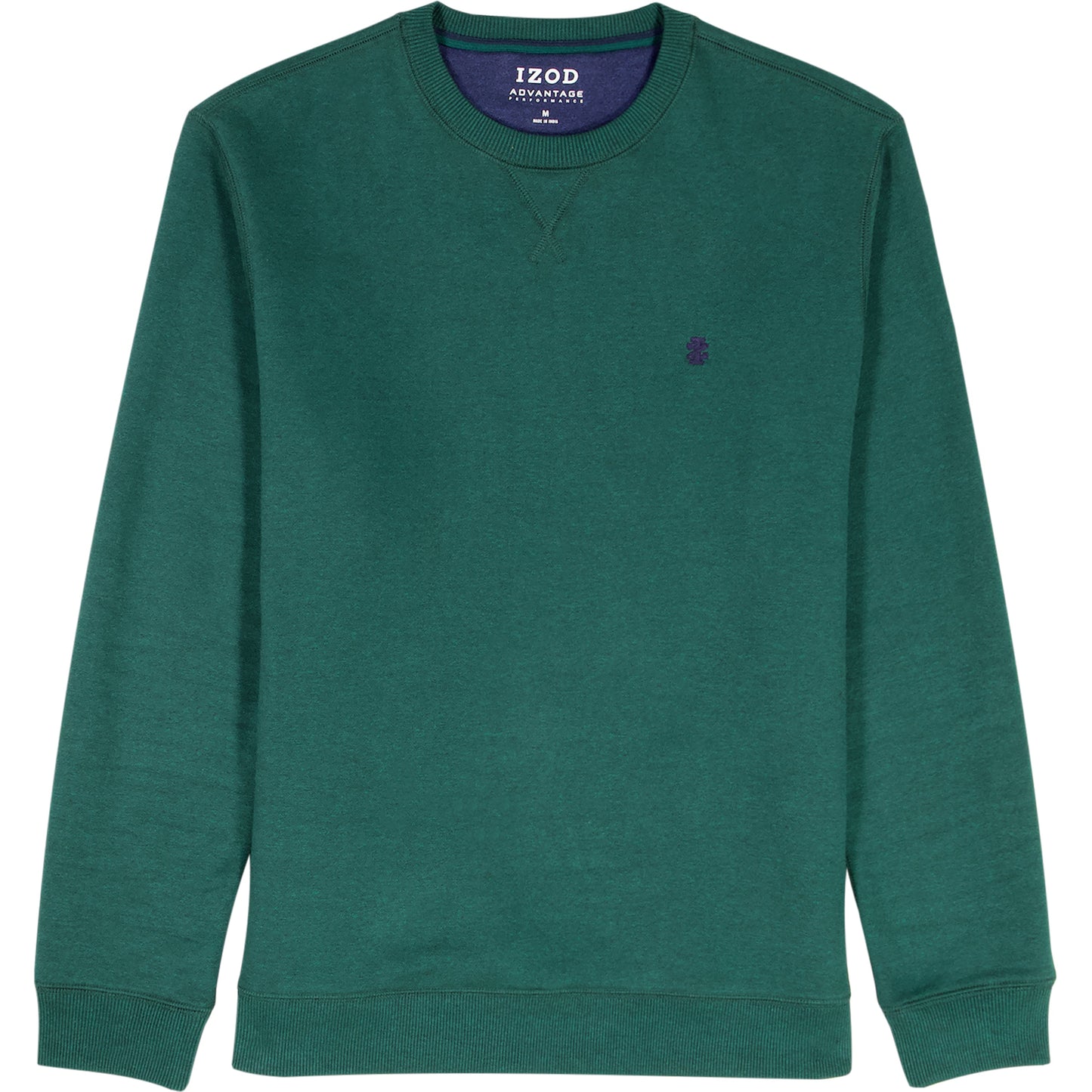 Izod Big & Tall Advantage Performance Crewneck Fleece - Rain Forest