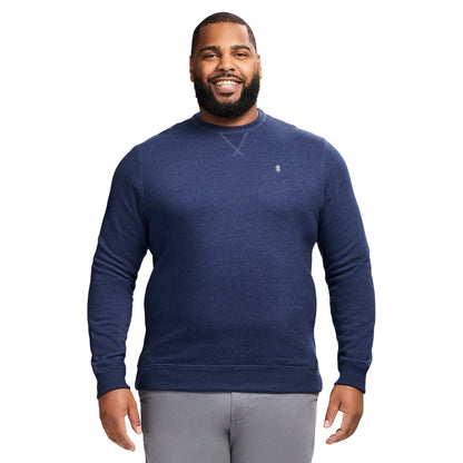 Izod Big & Tall Advantage Performance Crewneck Fleece - Navy Blazer