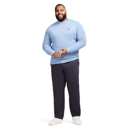 Izod Big & Tall Advantage Performance Crewneck Fleece - Della Robbia Blue