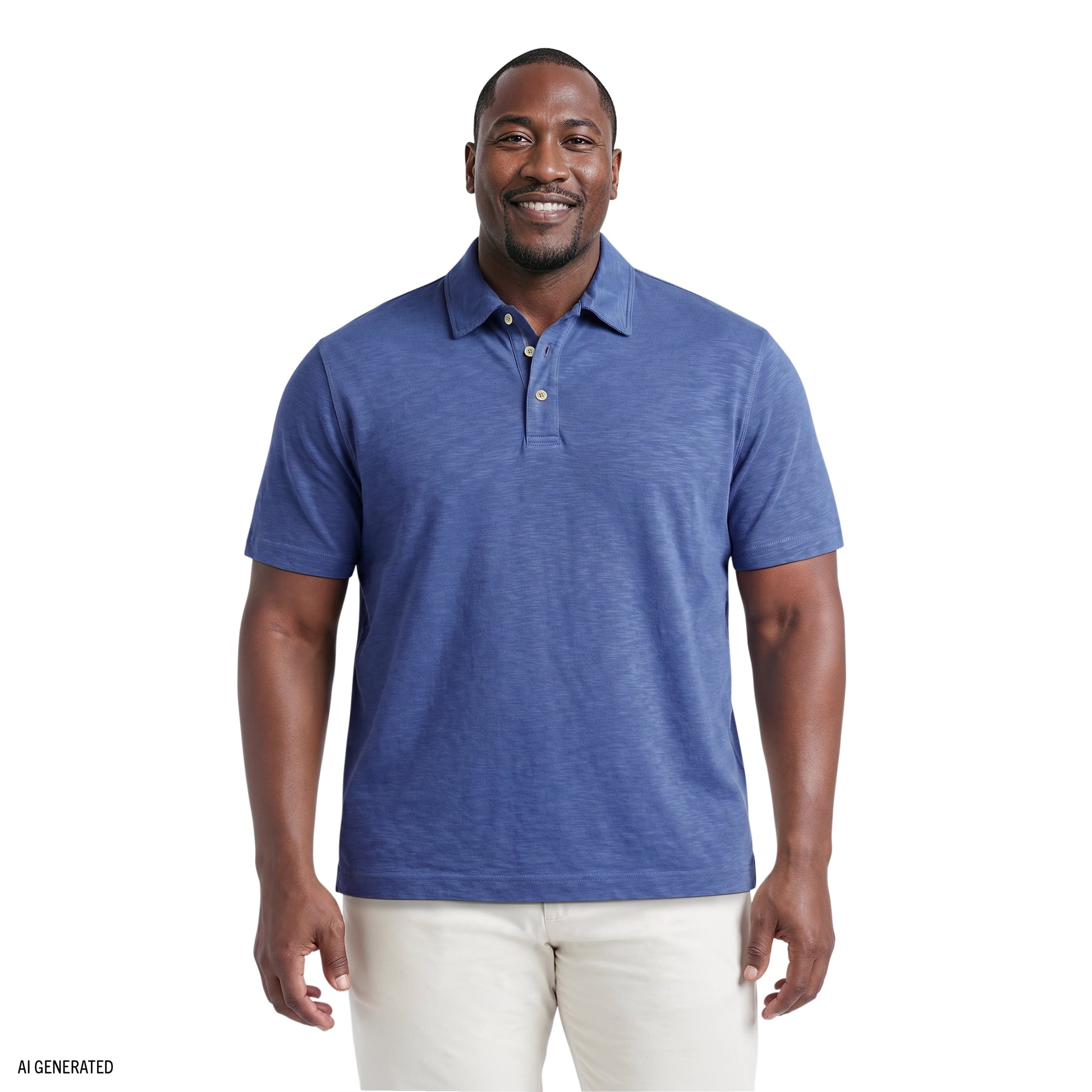 Izod BIG & TALL DOCKSIDE SLUB S/S POLO - TRUE NAVY