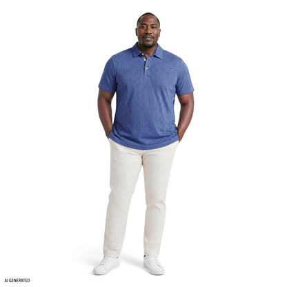 Izod BIG & TALL DOCKSIDE SLUB S/S POLO - TRUE NAVY