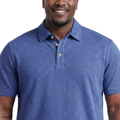 Izod BIG & TALL DOCKSIDE SLUB S/S POLO - TRUE NAVY
