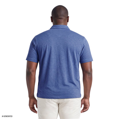 Izod BIG & TALL DOCKSIDE SLUB S/S POLO - TRUE NAVY