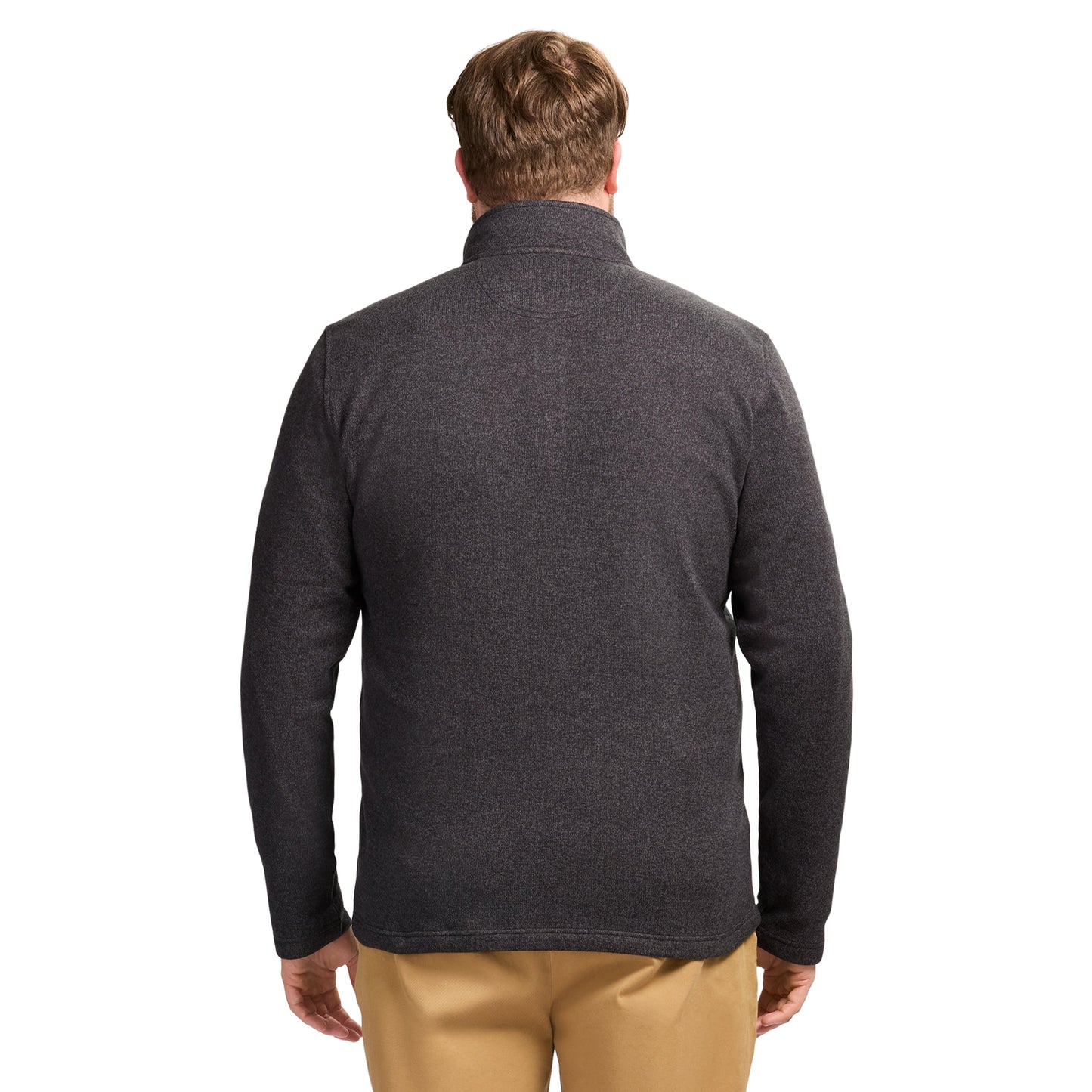 Izod Big & Tall Thermasoft Sweater Fleece Quarter Zip - Black