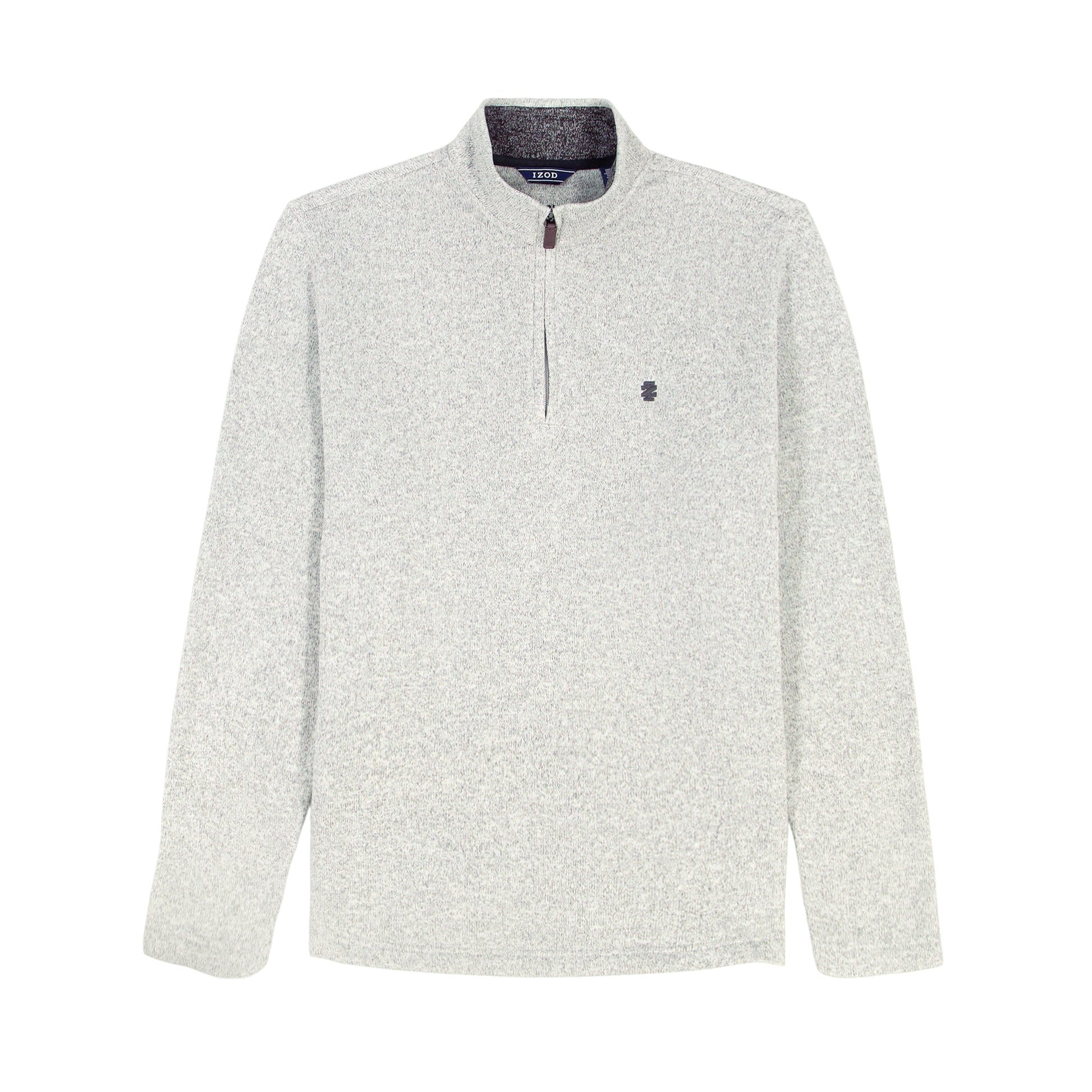 Izod Big & Tall Thermasoft Sweater Fleece Quarter Zip - Lt Grey Htr