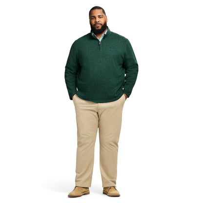 Izod Big & Tall Thermasoft Sweater Fleece Quarter Zip - Rain Forest