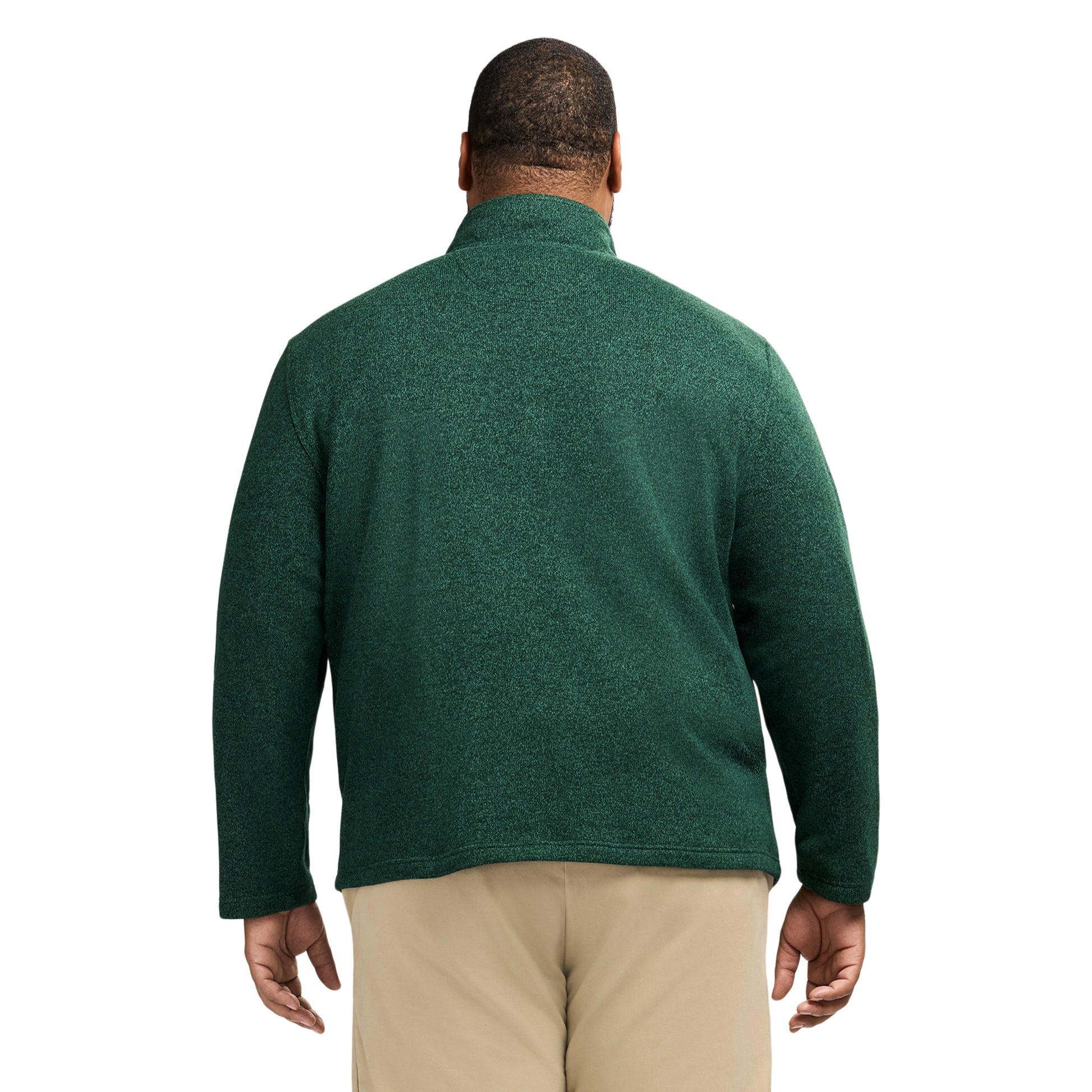 Izod Big & Tall Thermasoft Sweater Fleece Quarter Zip - Rain Forest