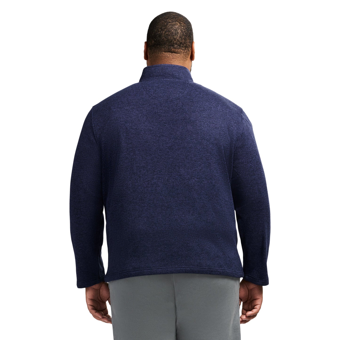 Izod Big & Tall Thermasoft Sweater Fleece Quarter Zip - Navy Blazer