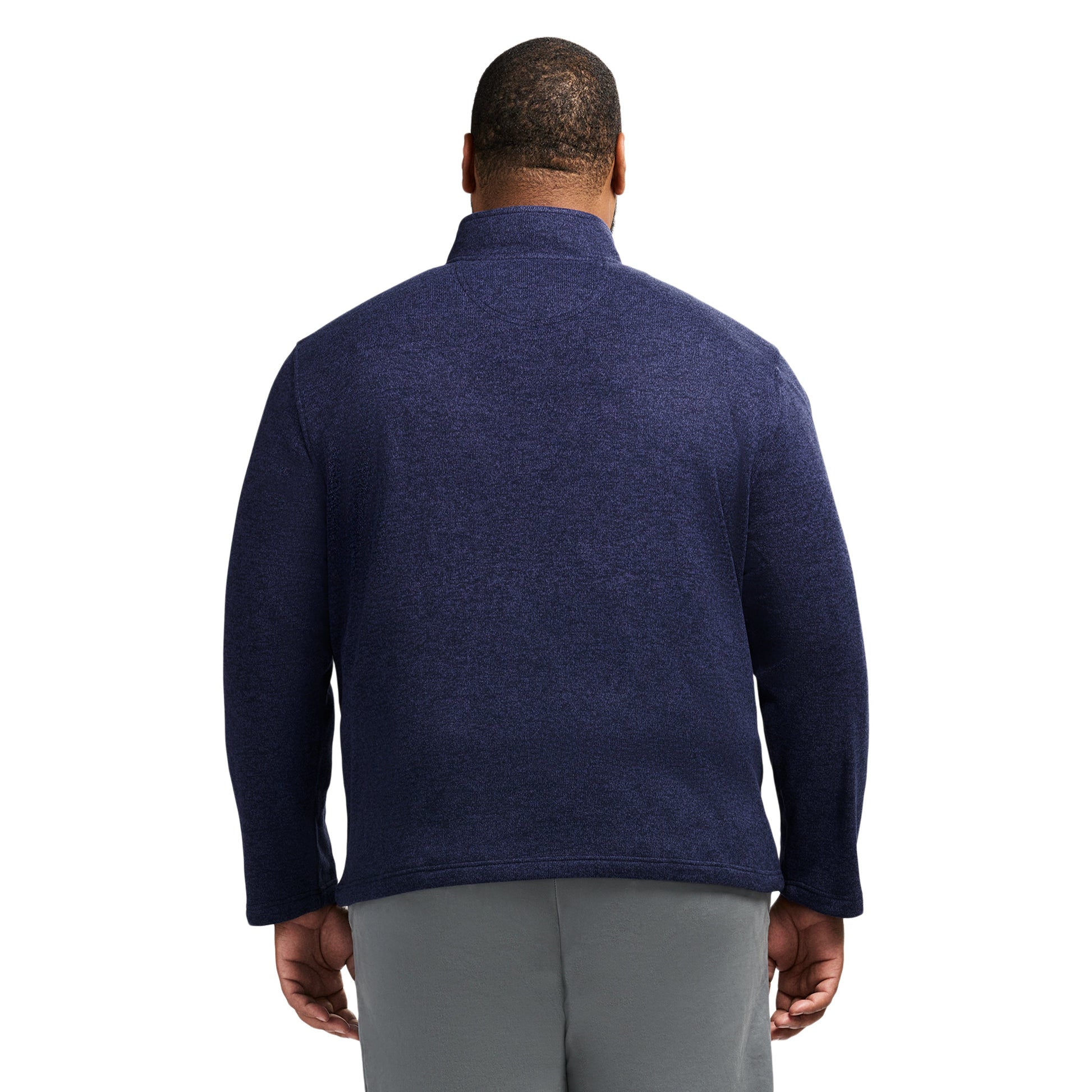 Izod Big & Tall Thermasoft Sweater Fleece Quarter Zip - Navy Blazer