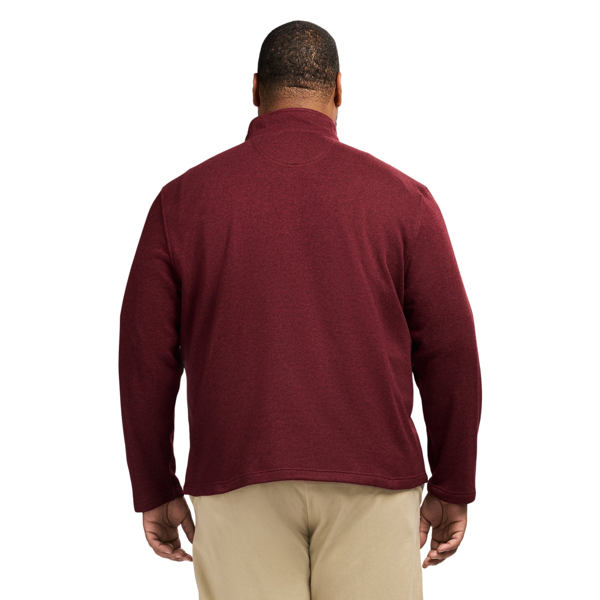 Izod Big & Tall Thermasoft Sweater Fleece Quarter Zip - Velvet Maroon