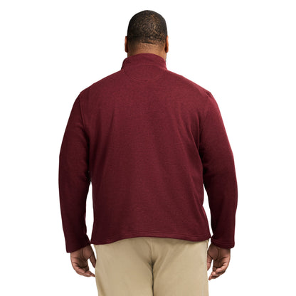 Izod Big & Tall Thermasoft Sweater Fleece Quarter Zip - Velvet Maroon