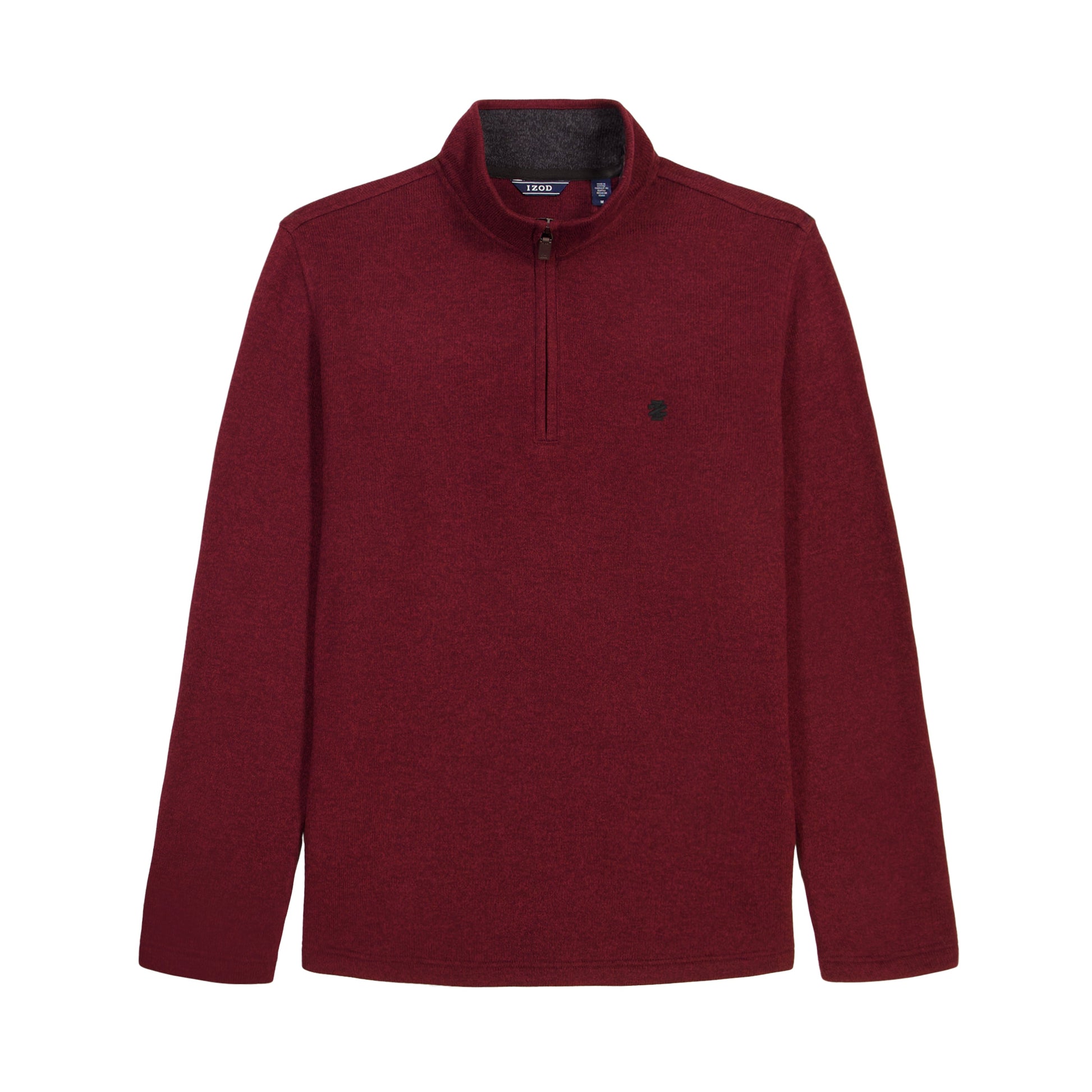 Izod Big & Tall Thermasoft Sweater Fleece Quarter Zip - Velvet Maroon