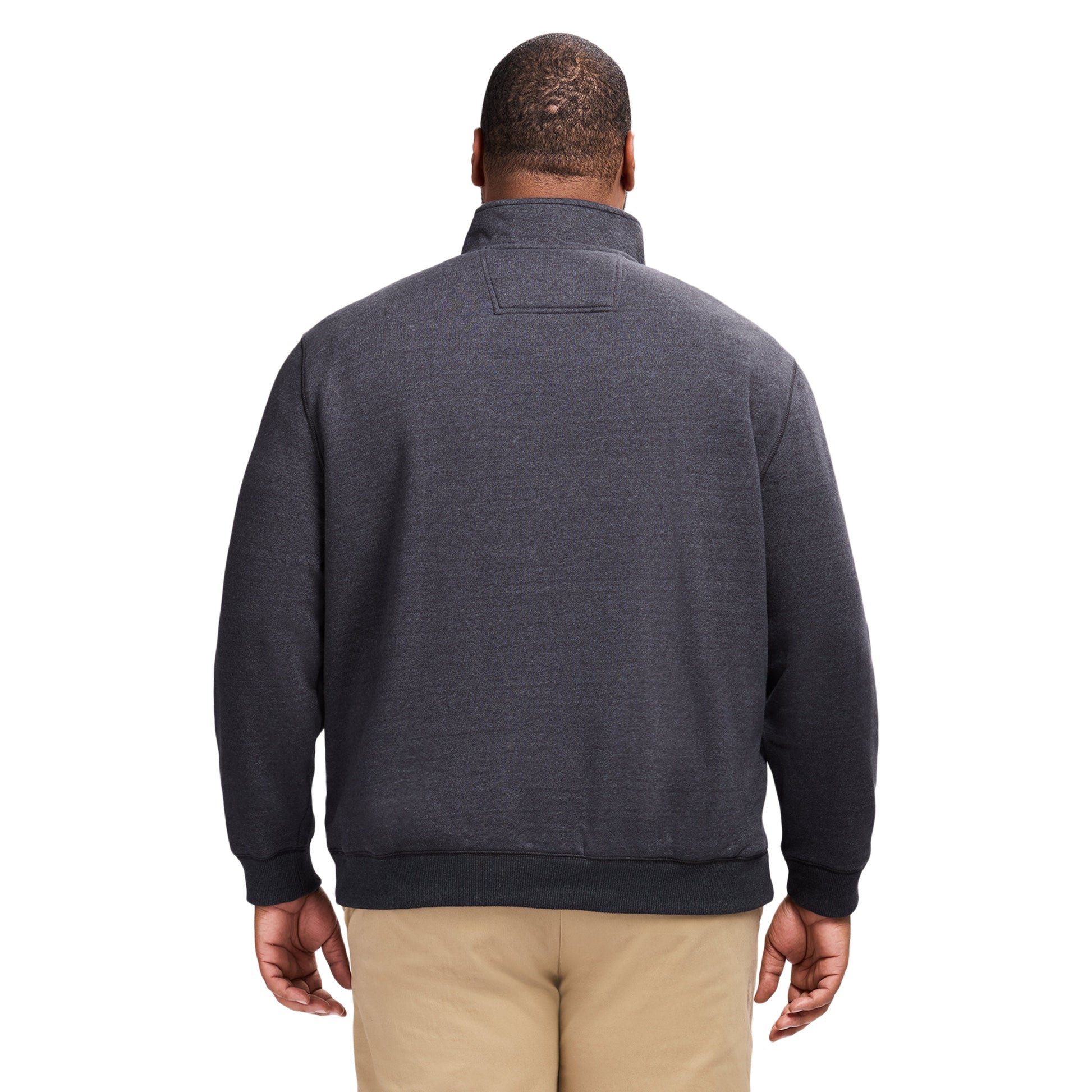 Izod Big & Tall Advantage Performance Quarter Zip Fleece - Black