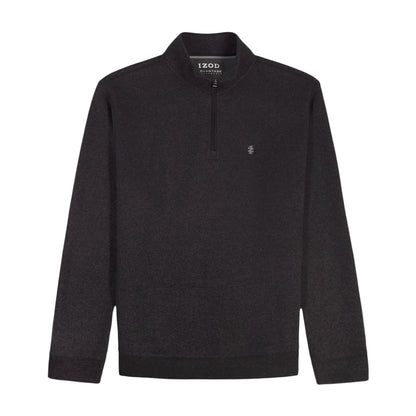 Izod Big & Tall Advantage Performance Quarter Zip Fleece - Black
