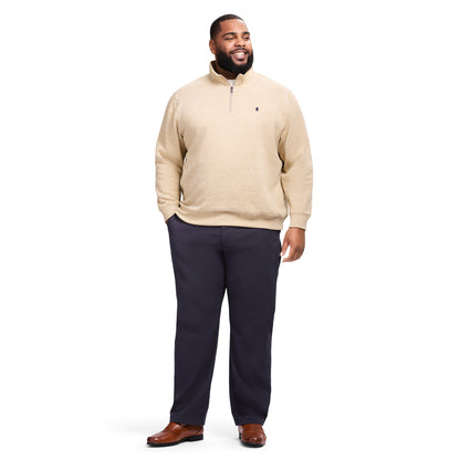 Izod Big & Tall Advantage Performance Quarter Zip Fleece - Camel Hthr