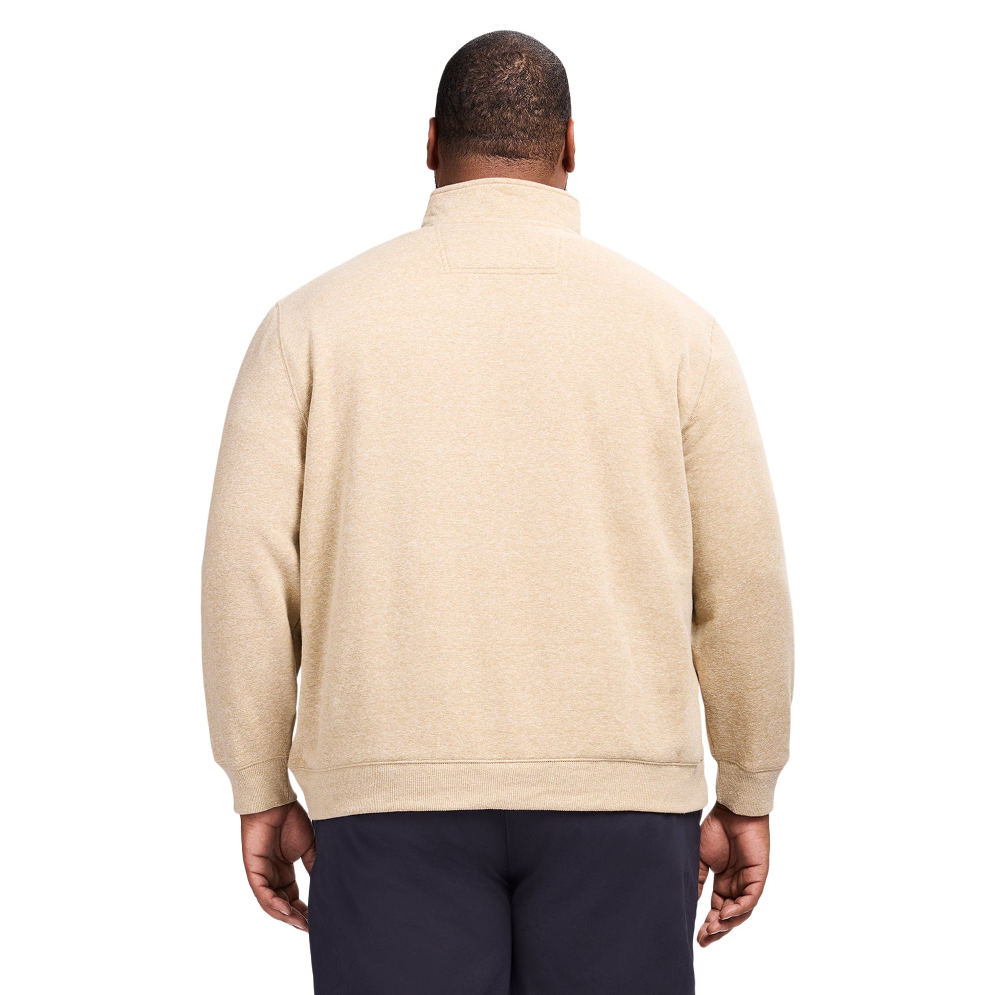Izod Big & Tall Advantage Performance Quarter Zip Fleece - Camel Hthr