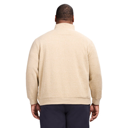 Izod Big & Tall Advantage Performance Quarter Zip Fleece - Camel Hthr