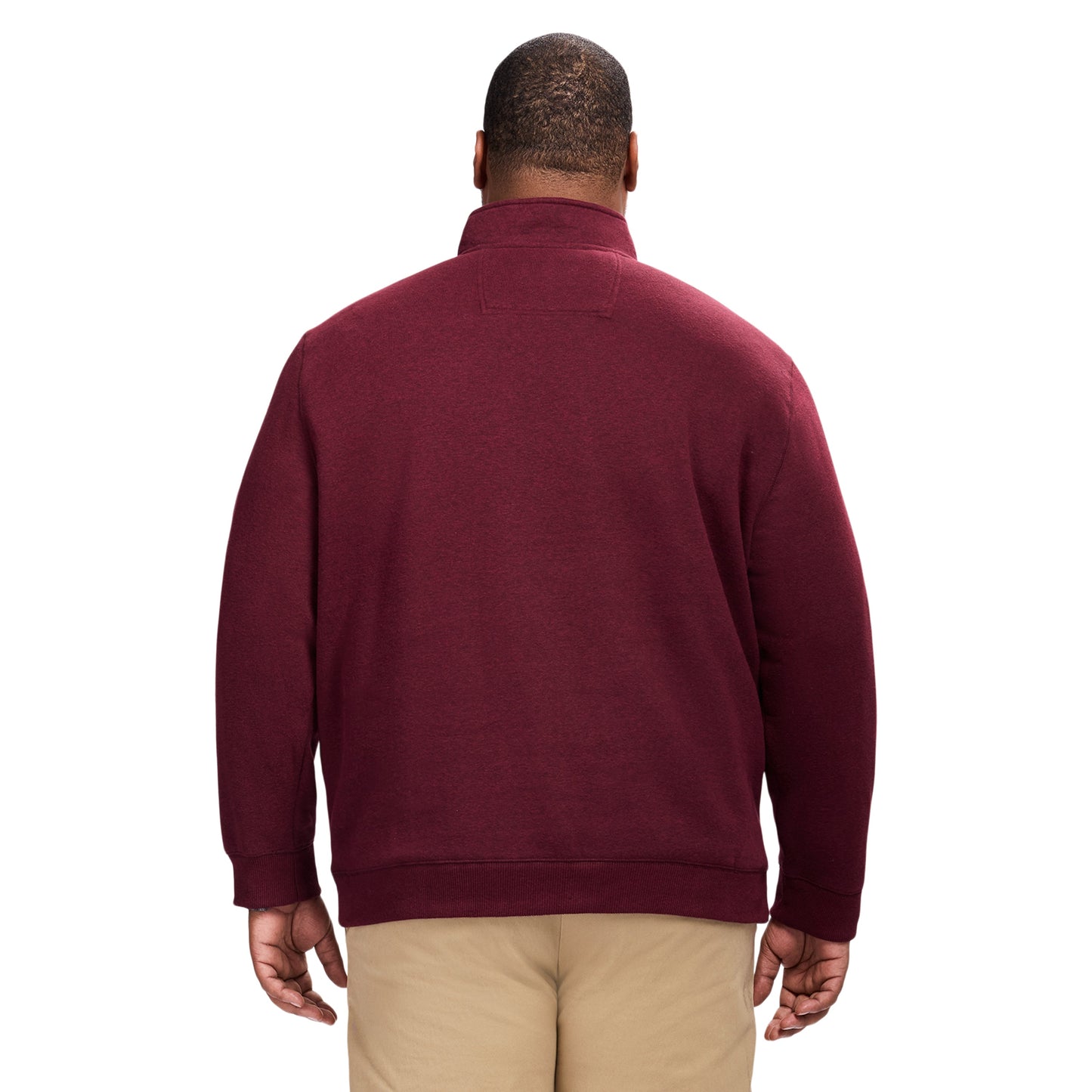 Izod Big & Tall Advantage Performance Quarter Zip Fleece - Velvet Maroon
