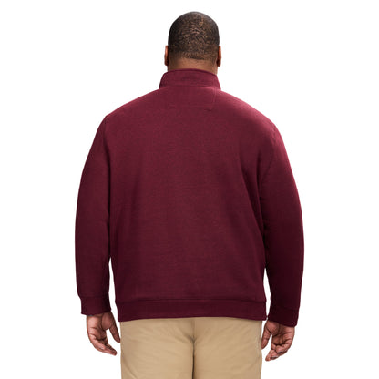 Izod Big & Tall Advantage Performance Quarter Zip Fleece - Velvet Maroon