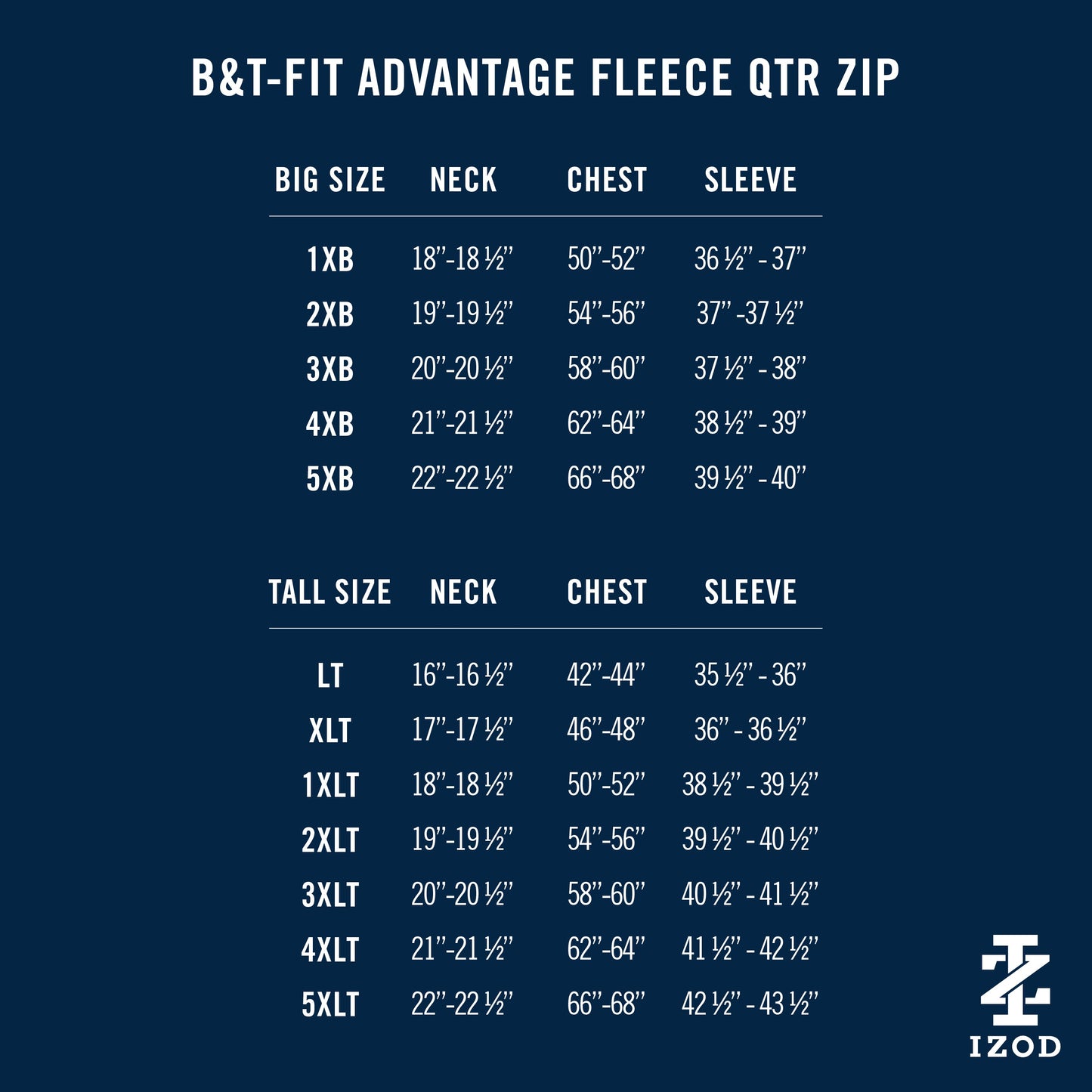 Izod Big & Tall Advantage Performance Quarter Zip Fleece - Velvet Maroon