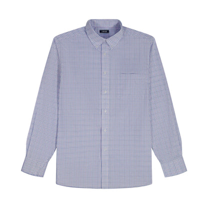 Izod BIG & TALL ALL-OVER STRETCH L/S PLAID BUTTON-DOWN DRESS SHIRT - DAHLIA