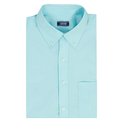 Izod BIG & TALL ALL-OVER STRETCH L/S BUTTON-DOWN DRESS SHIRT - LIMPET SHELL