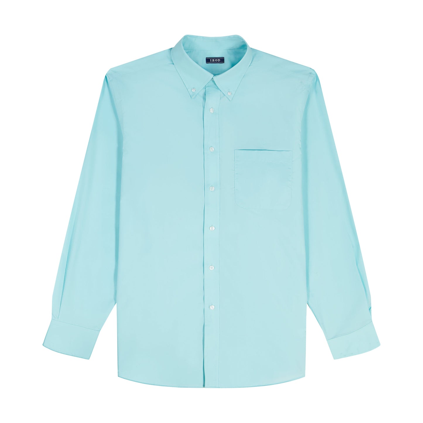 Izod BIG & TALL ALL-OVER STRETCH L/S BUTTON-DOWN DRESS SHIRT - LIMPET SHELL