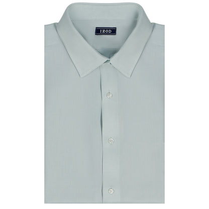 Izod BIG & TALL ROYAL TEXTURE L/S BUTTON-DOWN DRESS SHIRT - HARBOR GRAY