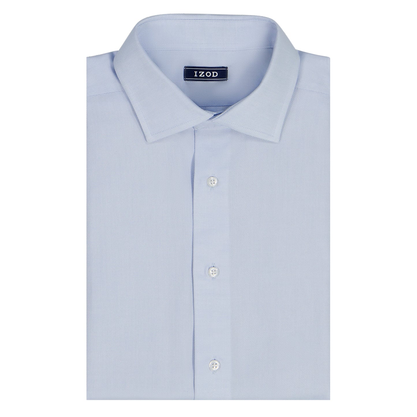 Izod BIG & TALL ROYAL TEXTURE L/S BUTTON-DOWN DRESS SHIRT - CHAMBRAY BLUE