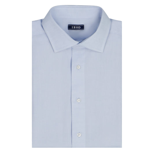 Izod BIG & TALL ROYAL TEXTURE L/S BUTTON-DOWN DRESS SHIRT - CHAMBRAY BLUE