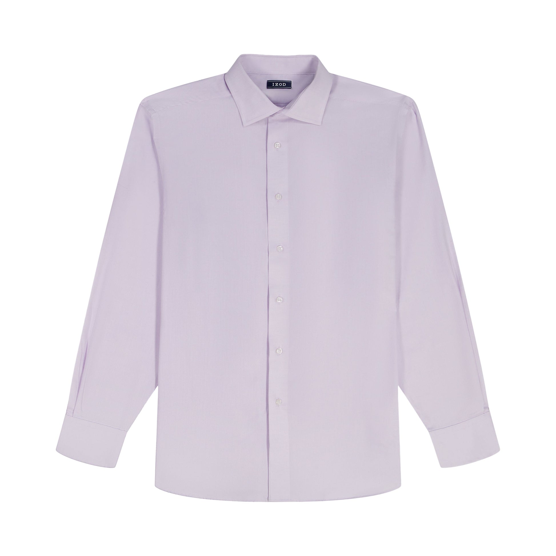 Izod BIG & TALL ROYAL TEXTURE L/S BUTTON-DOWN DRESS SHIRT - PASTEL LILAC