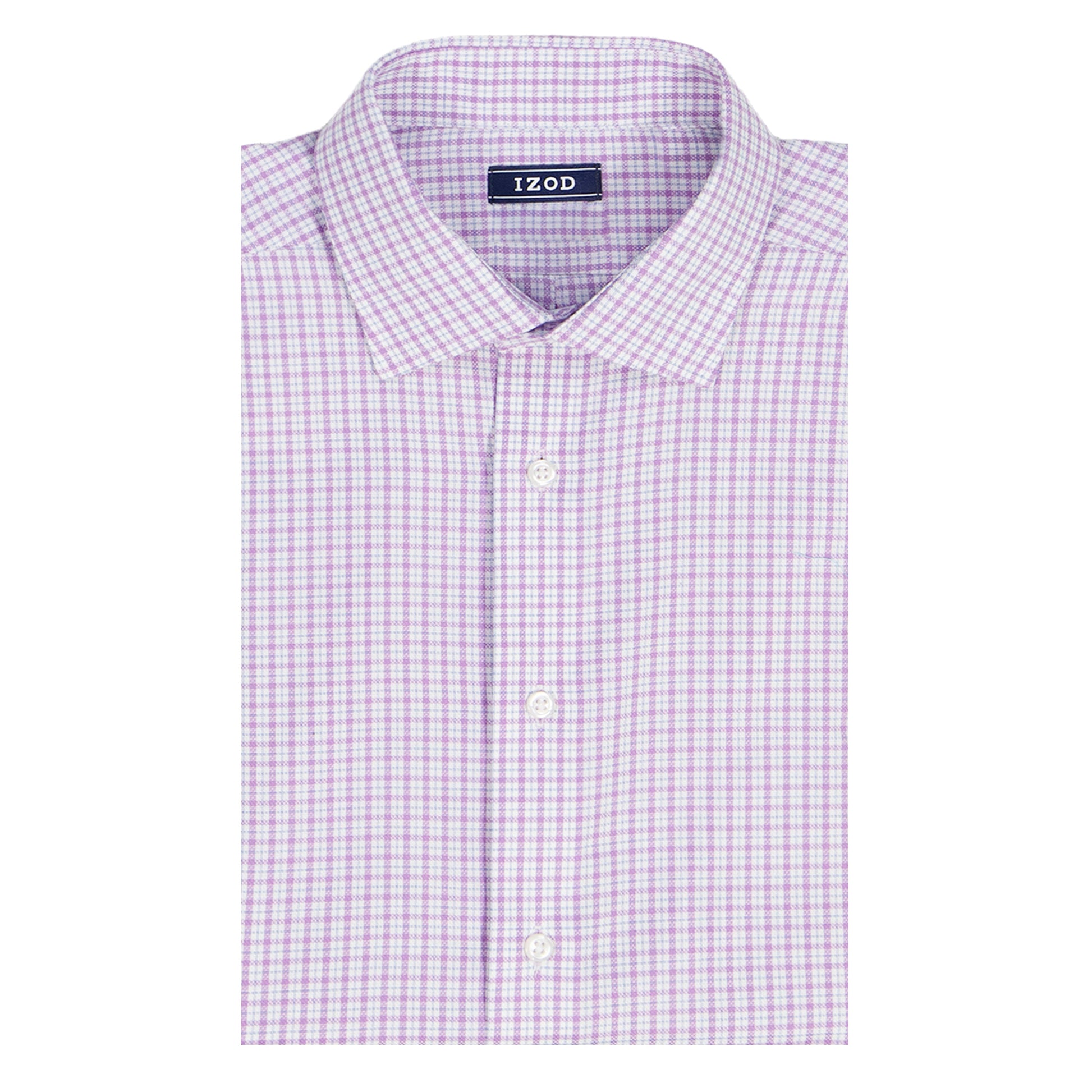 Izod BIG & TALL ROYAL TEXTURE L/S BUTTON-DOWN DRESS SHIRT - ENGLISH LAVENDE