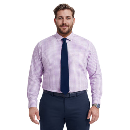 Izod BIG & TALL ROYAL TEXTURE L/S BUTTON-DOWN DRESS SHIRT - ENGLISH LAVENDE