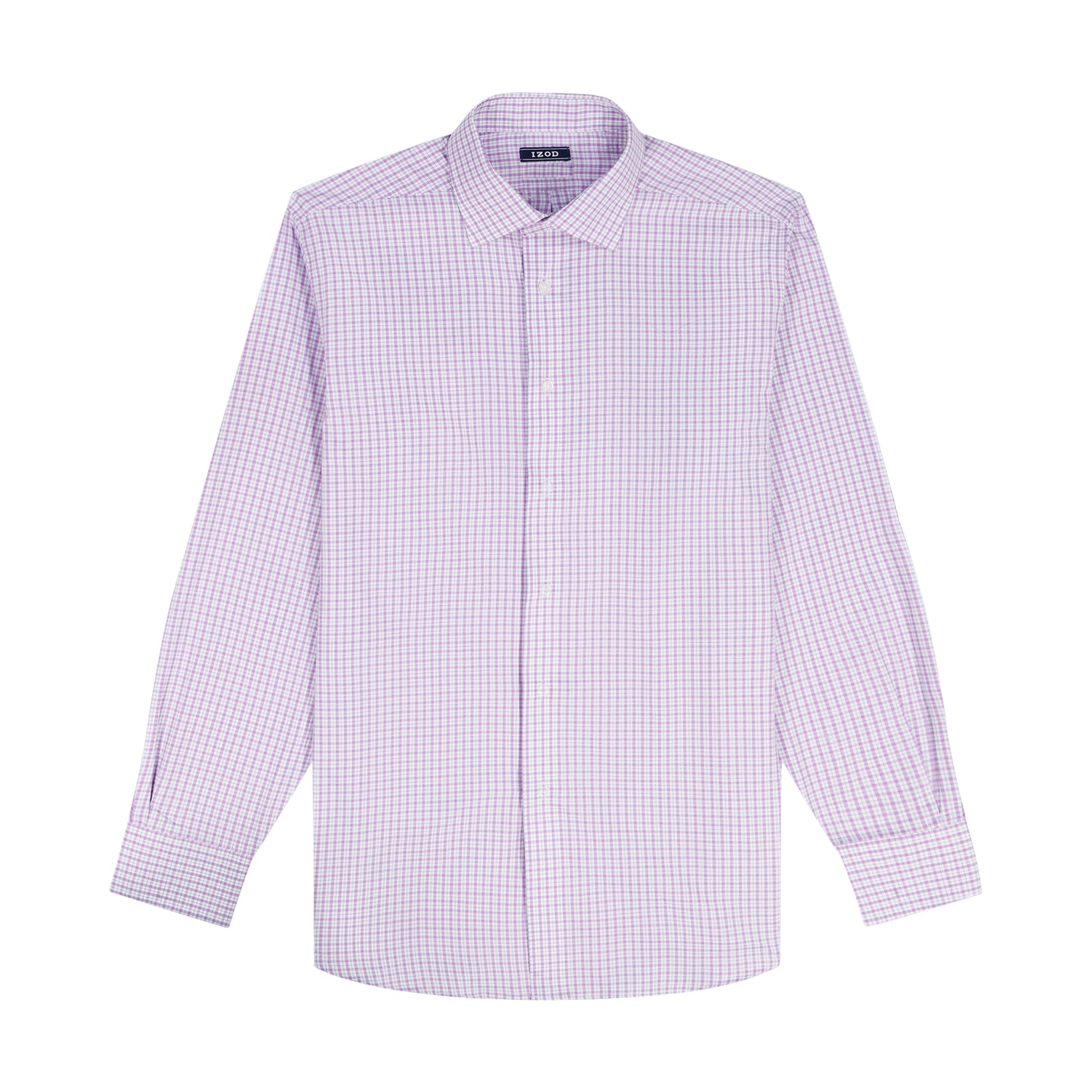 Izod BIG & TALL ROYAL TEXTURE L/S BUTTON-DOWN DRESS SHIRT - ENGLISH LAVENDE