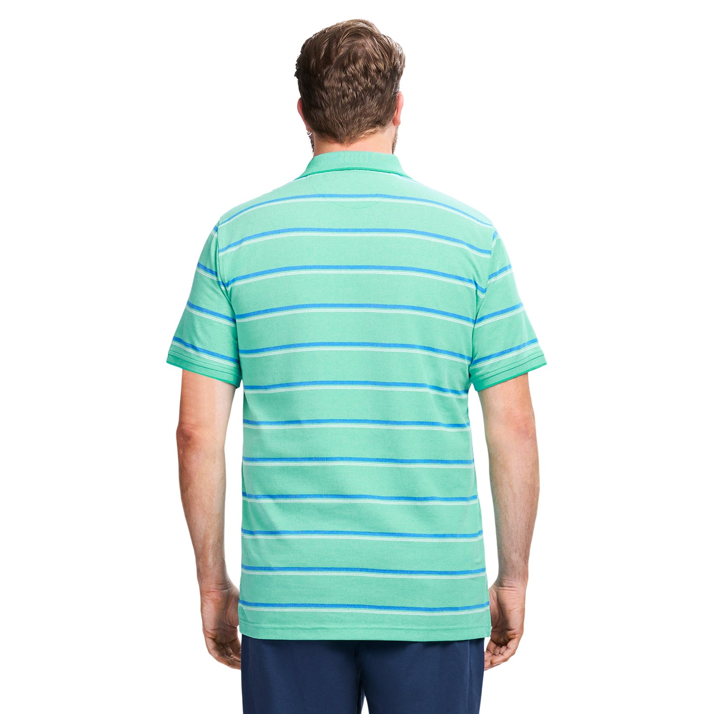 Izod BIG & TALL ADVANTAGE PERFORMANCE STRIPED POLO - BILLIARD