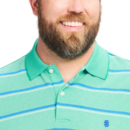 Izod BIG & TALL ADVANTAGE PERFORMANCE STRIPED POLO - BILLIARD