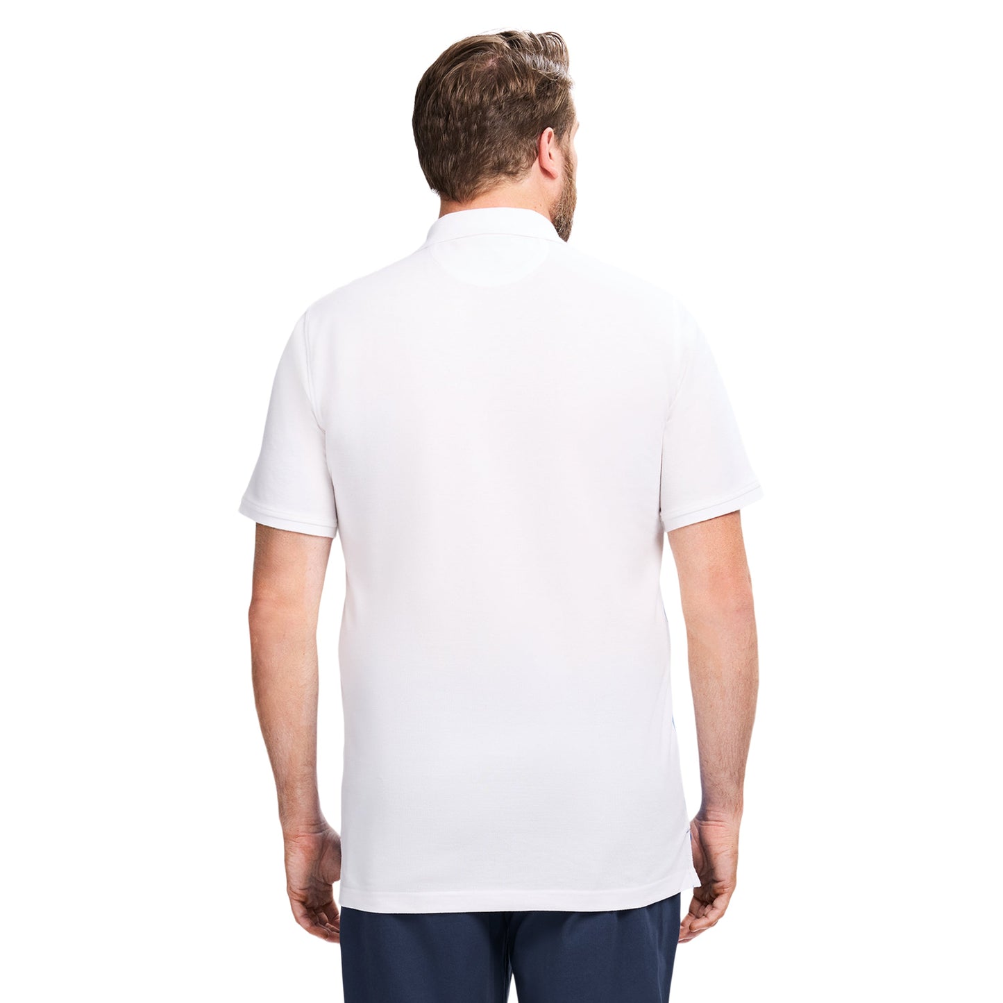 Izod BIG & TALL ADVANTAGE PERFORMANCE STRIPED POLO - BRIGHT WHITE