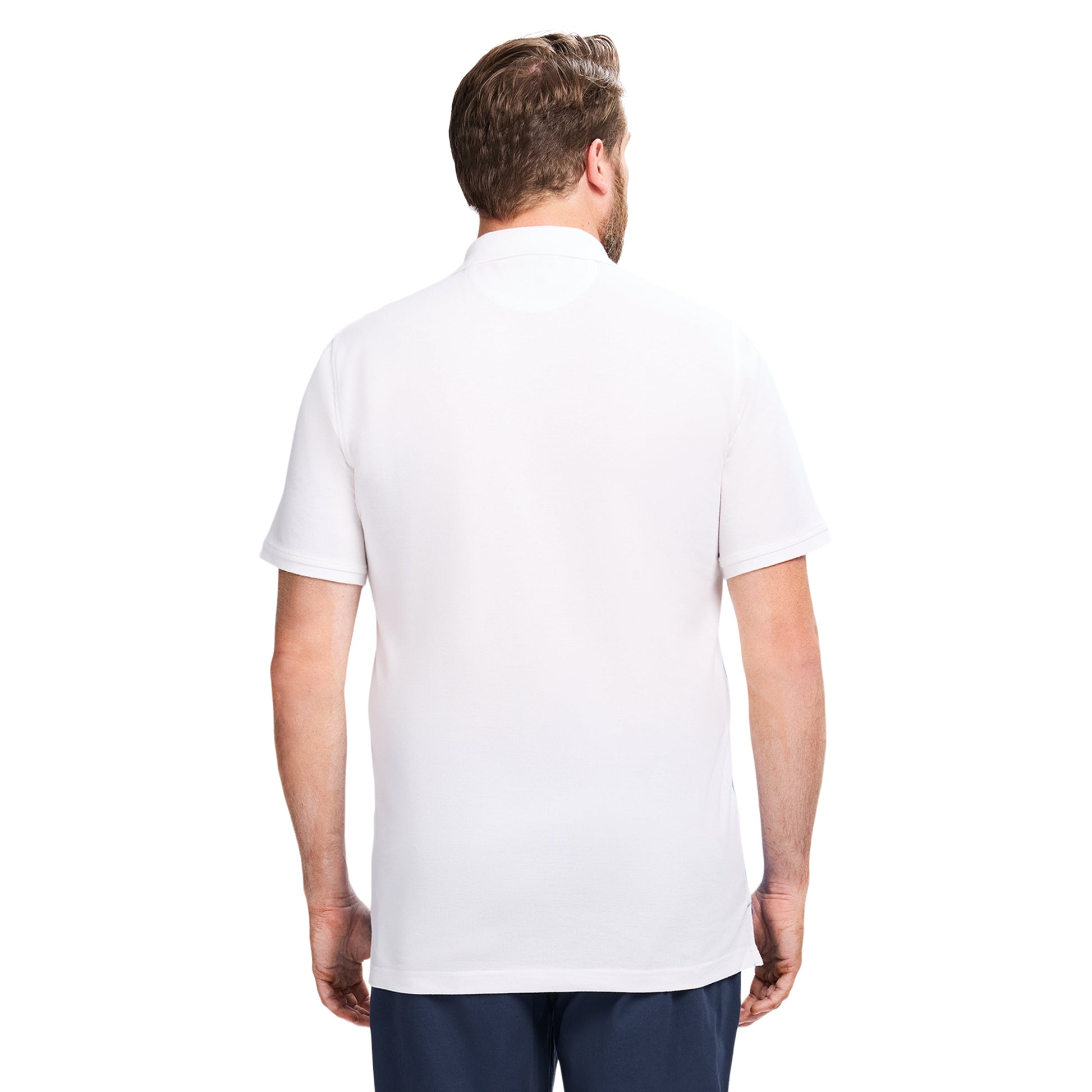 Izod BIG & TALL ADVANTAGE PERFORMANCE STRIPED POLO - BRIGHT WHITE