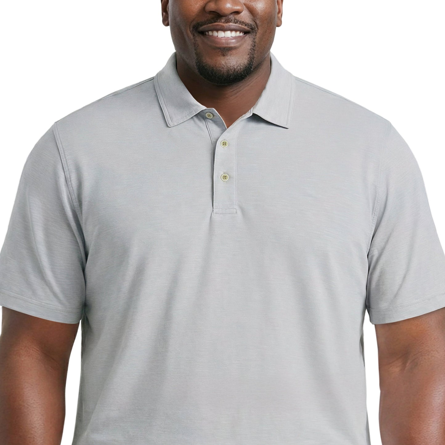 Izod BIG & TALL DOCKSIDE SLUB S/S POLO - HARBOR MIST