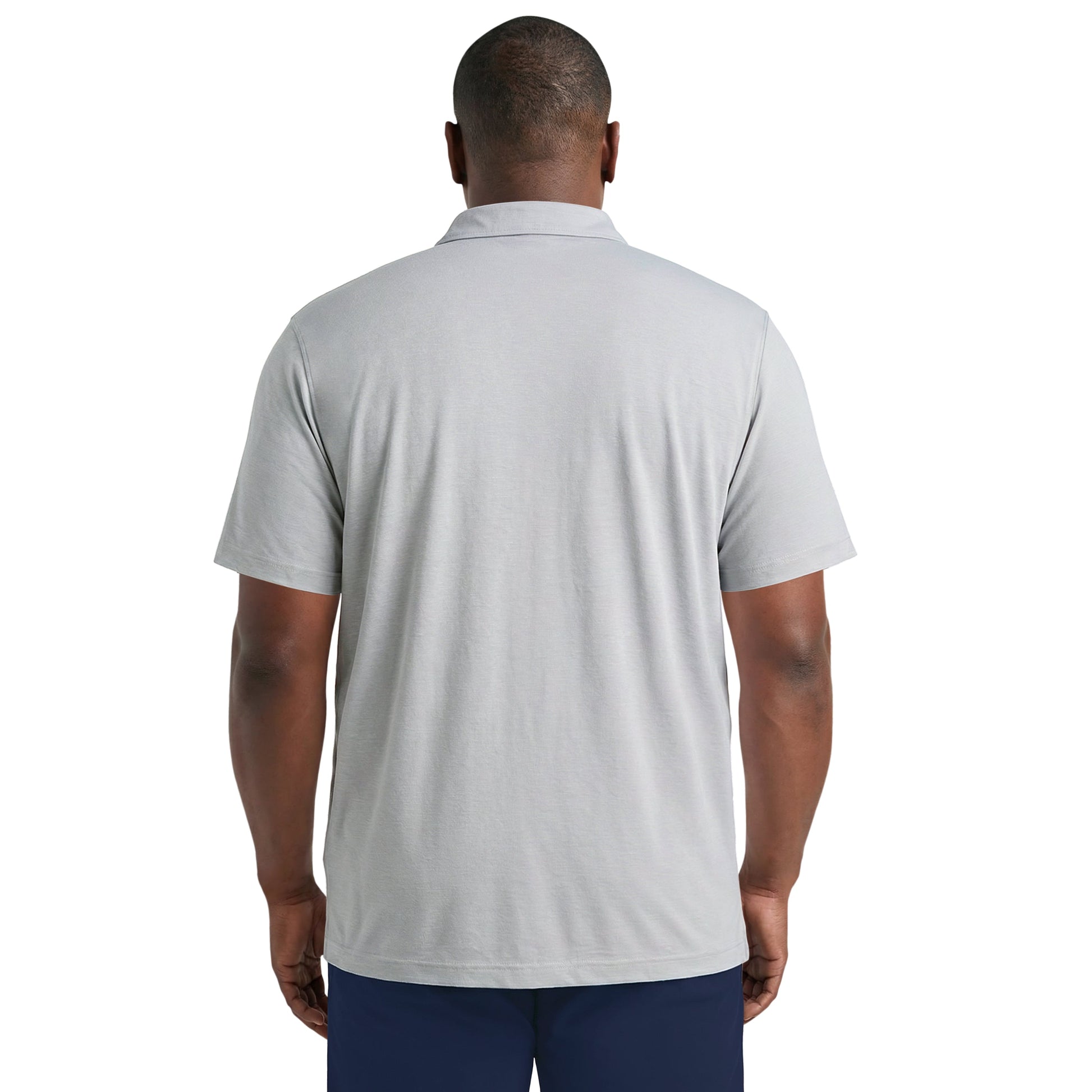 Izod BIG & TALL DOCKSIDE SLUB S/S POLO - HARBOR MIST