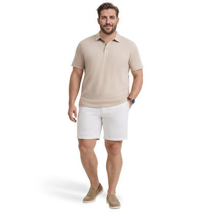 Izod BIG & TALL DOCKSIDE SLUB S/S POLO - CROCKERY