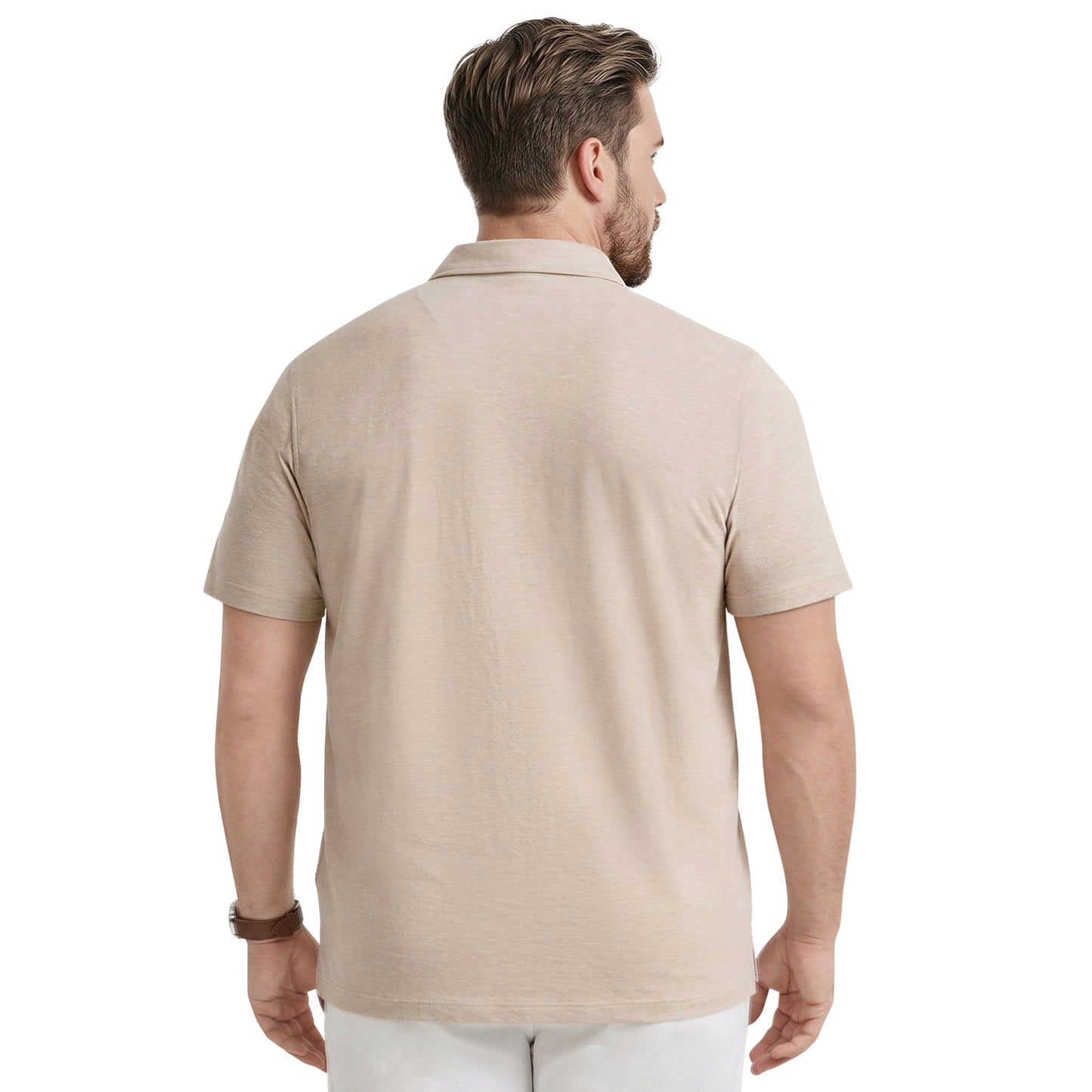 Izod BIG & TALL DOCKSIDE SLUB S/S POLO - CROCKERY