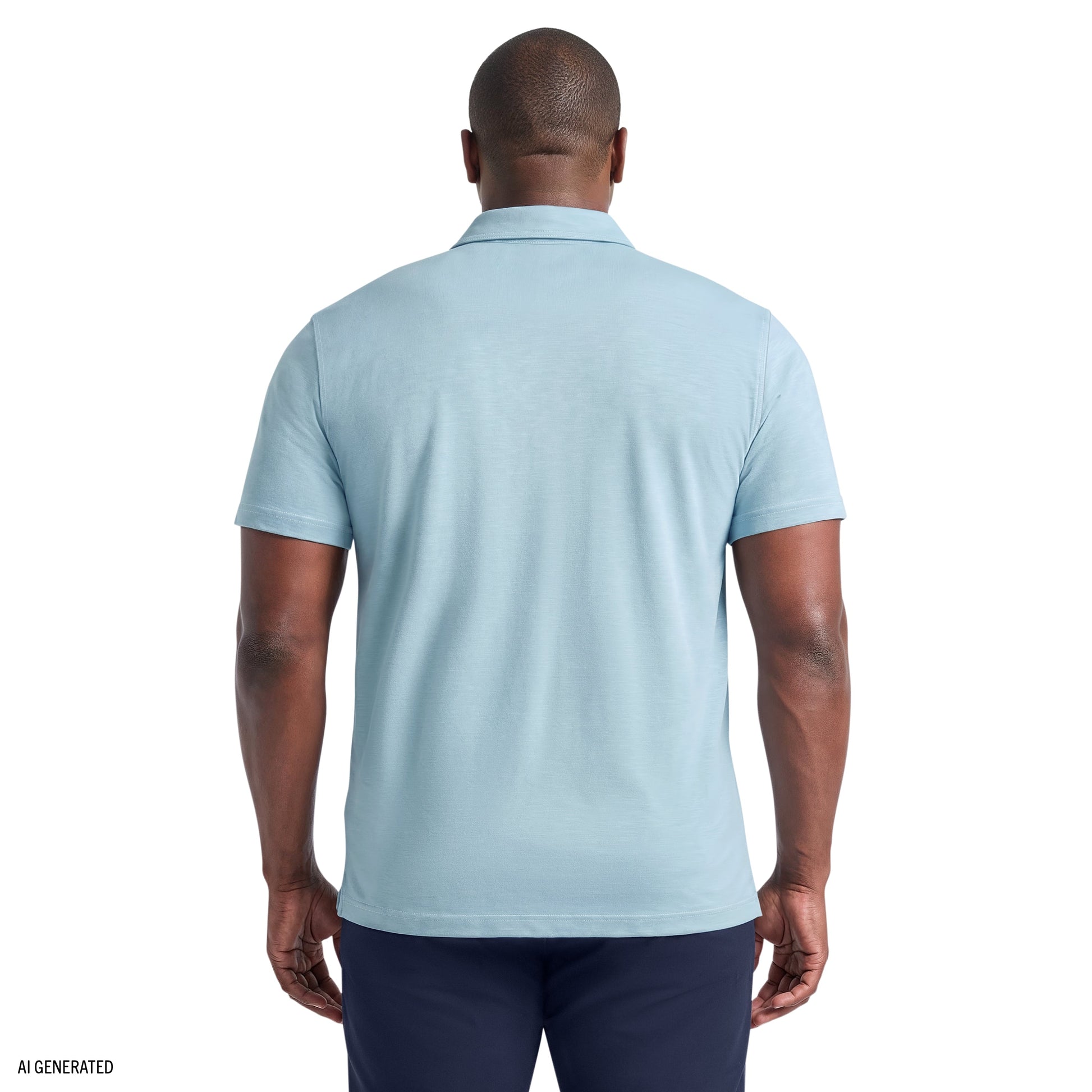 Izod BIG & TALL DOCKSIDE SLUB S/S POLO - MILKY BLUE