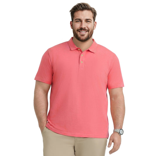 Izod BIG & TALL DOCKSIDE SLUB S/S POLO - HOLLY BERRY