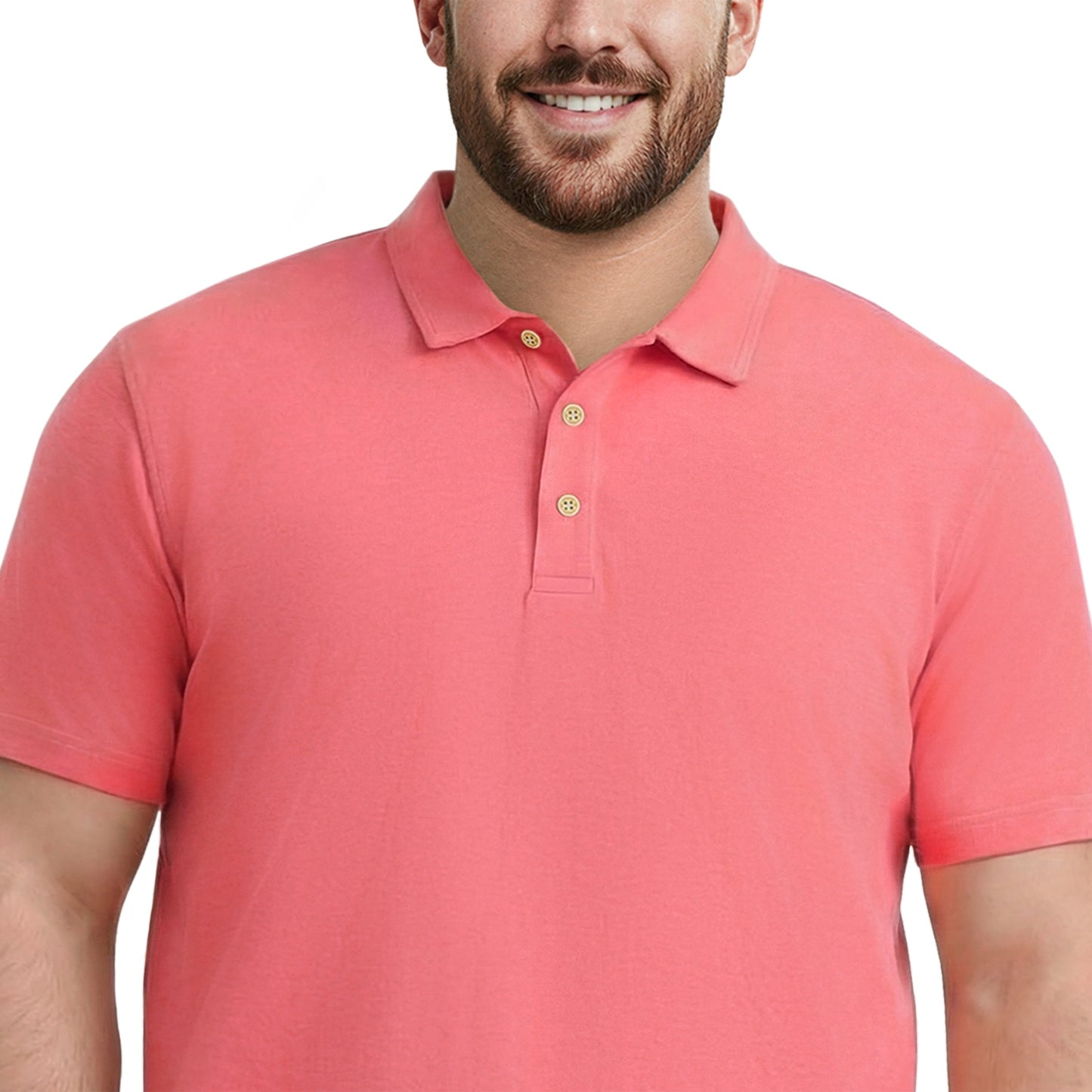 Izod BIG & TALL DOCKSIDE SLUB S/S POLO - HOLLY BERRY